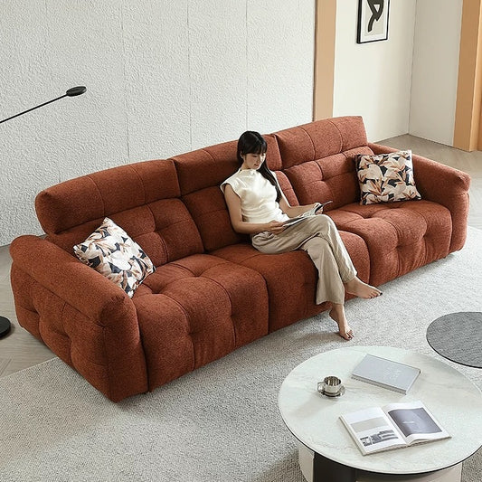 Hommie French Chenille Marshmallow Design Recliner Electric Sofa HBSF054