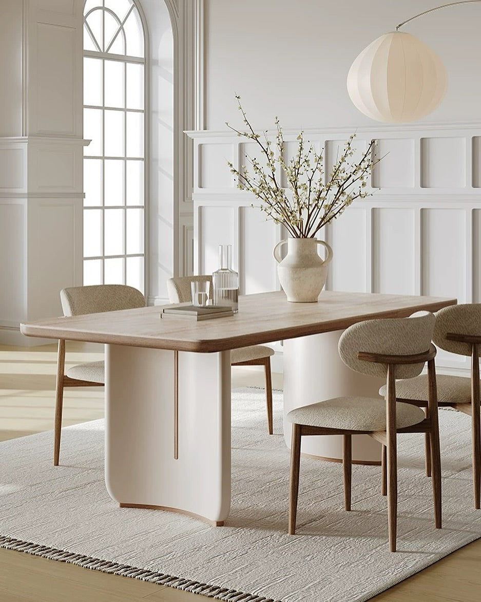 Hommie Wood Minimalist Dining Table HBTD006