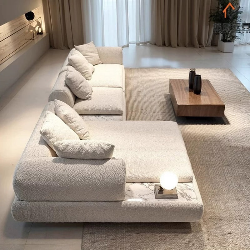 Hommie L Shape Sofa with Marble HBSF025