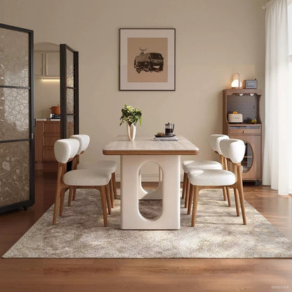 Hommie Wood Minimalist Dining Table HBTD009