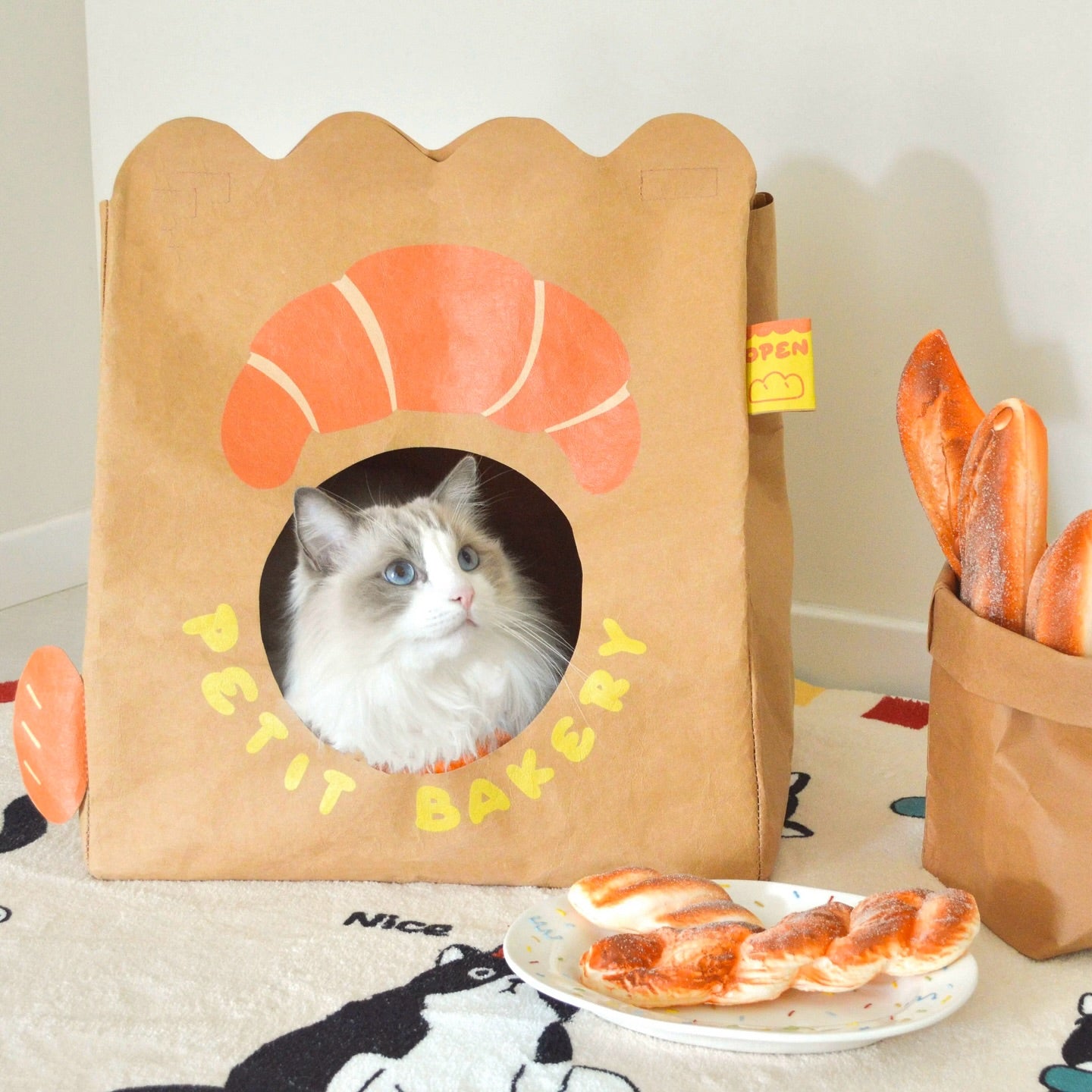 Hommie Cat Paper Bag House HBPT011