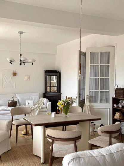 Hommie Wood Minimalist Dining Table HBTD006