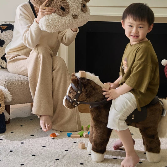 Hommie Brown Plush Ride-on Horse Doll HBKW025 1