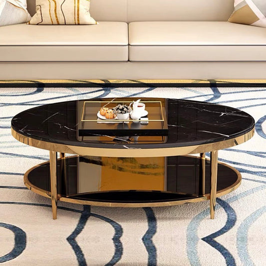 Hommie Marble Oval Coffee Table HBFT005