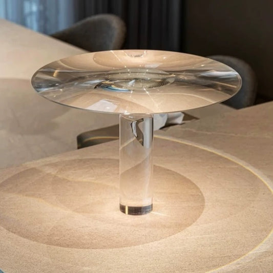 Hommie Clear Crystal Stem Disc Table Lamp HBCL064 1