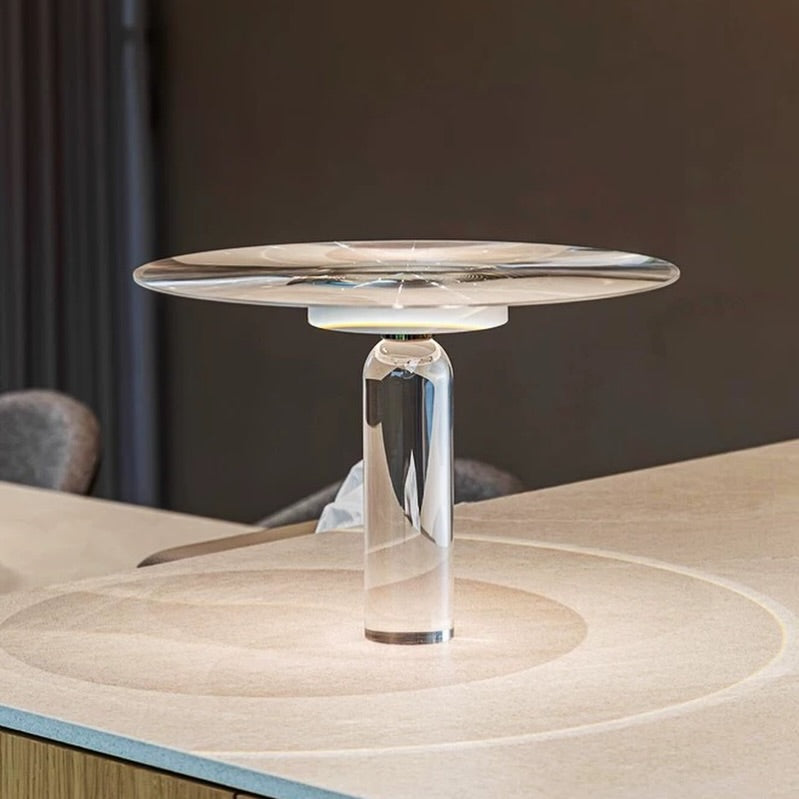Hommie Clear Crystal Stem Disc Table Lamp HBCL064 2