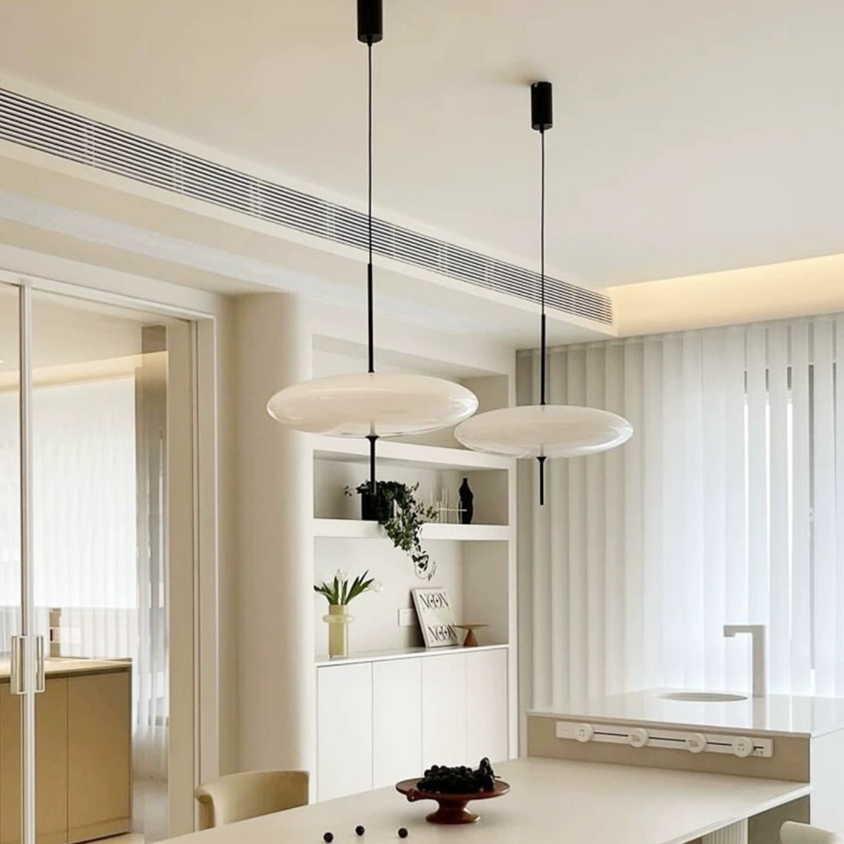 Hommie White Disc Pendant Ceiling Light HBCD041 1