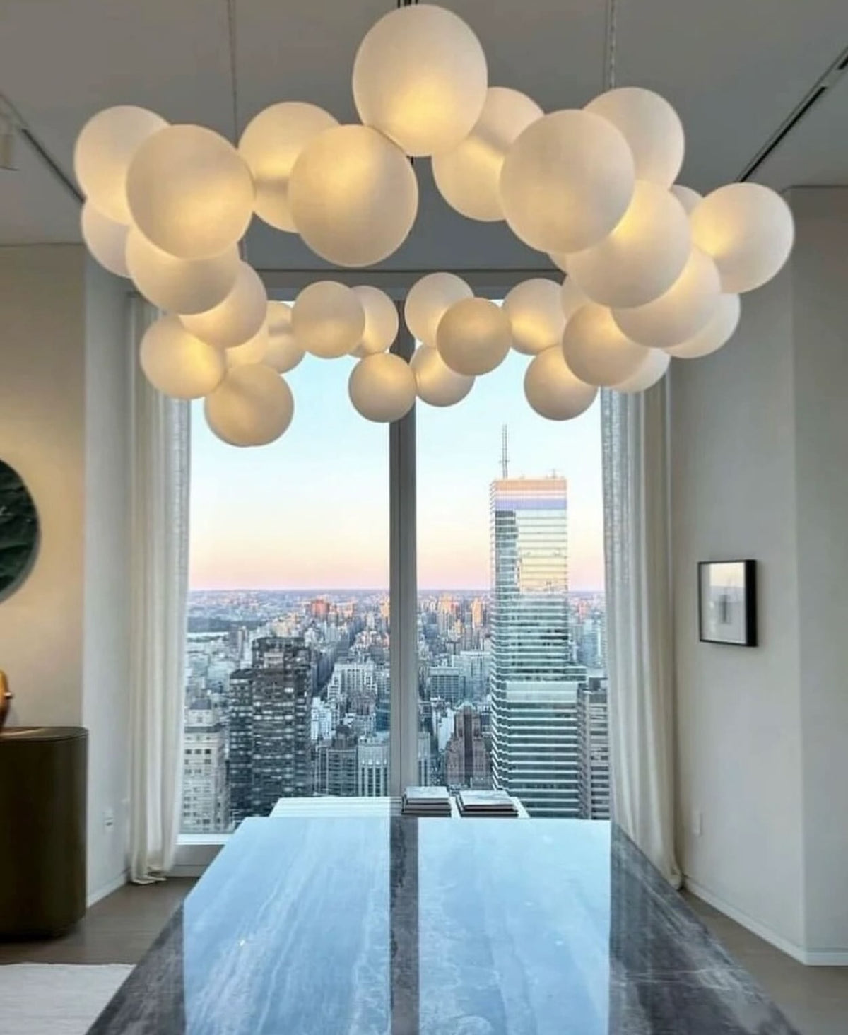 Hommie White Frosted Bubble Cloud Chandelier HBCD040 1