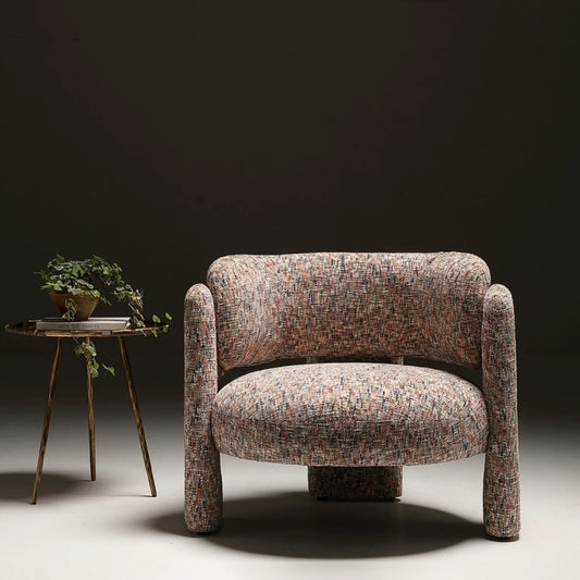 Hommie Multicolor Tweed Wide Back Armchair HBAC051 1