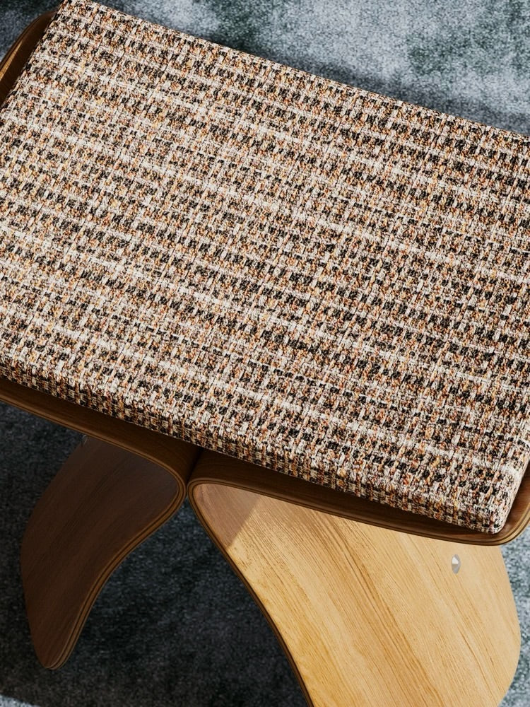 Hommie Woven Seat Butterfly Wood Stool HBST044 4