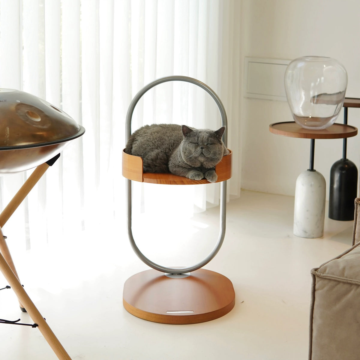 Hommie Oval Hoop Frame Pet Bed Side Table HBBT008 4