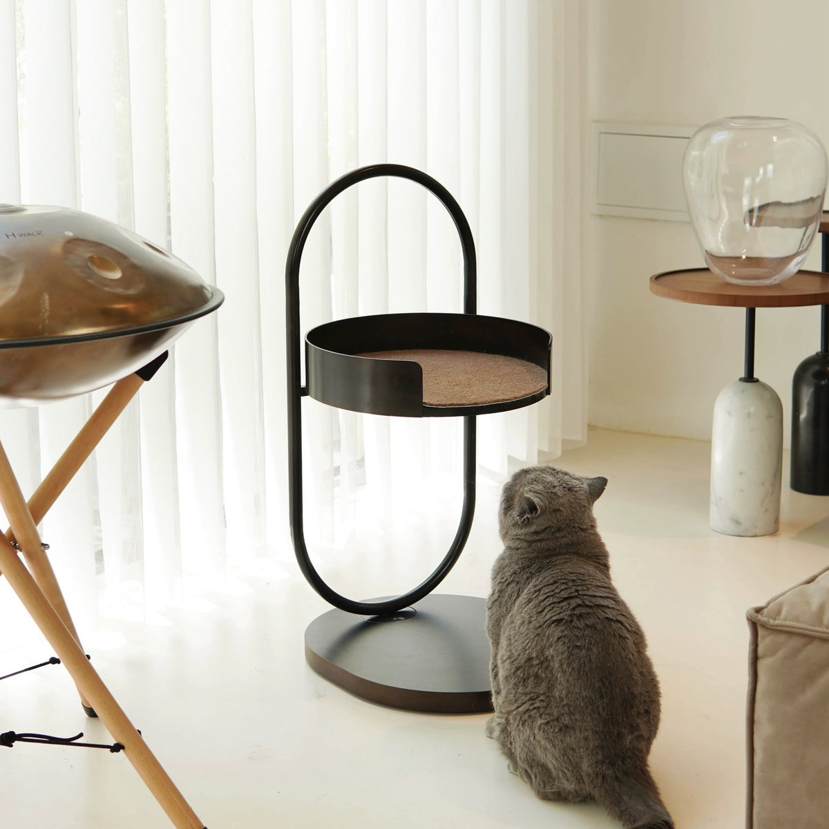 Hommie Oval Hoop Frame Pet Bed Side Table HBBT008 2