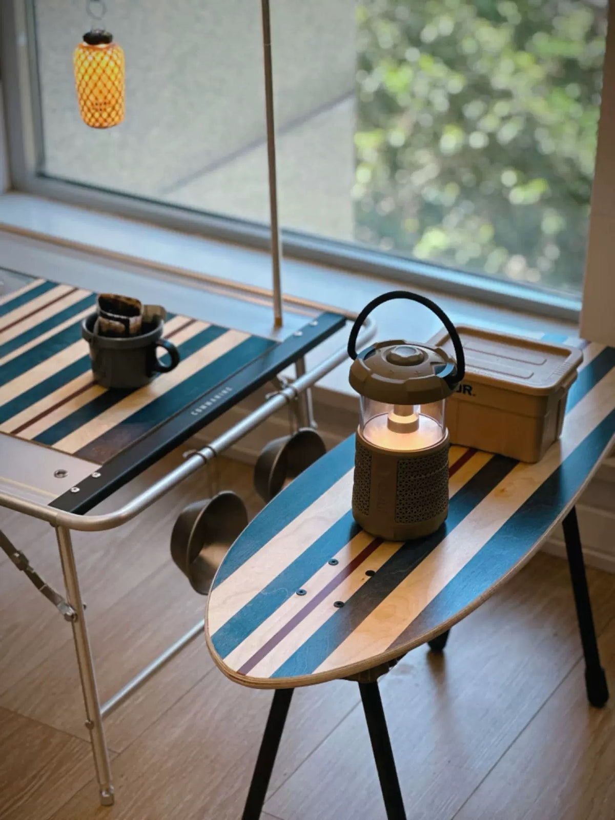 Hommie Skateboard Stripe Folding Camping Table HBOD006 2