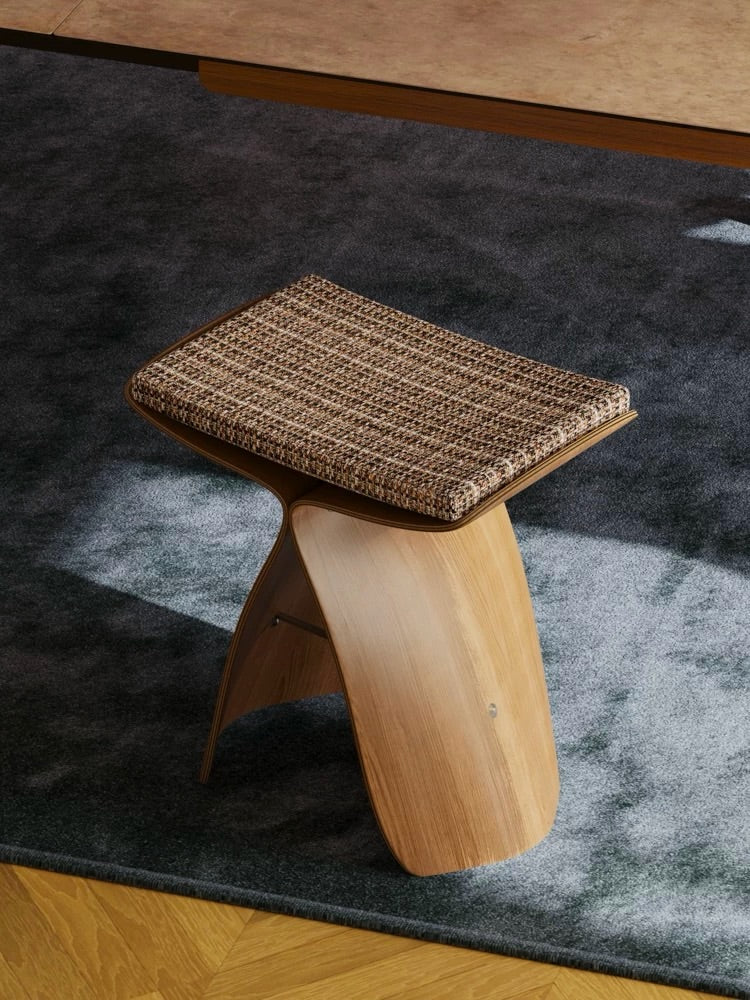Hommie Woven Seat Butterfly Wood Stool HBST044 3