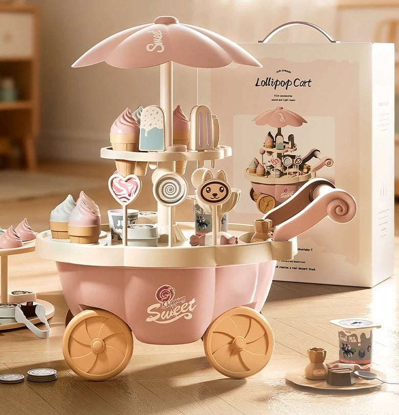 Hommie Pink Ice Cream Cart Play Toy HBKW022 1