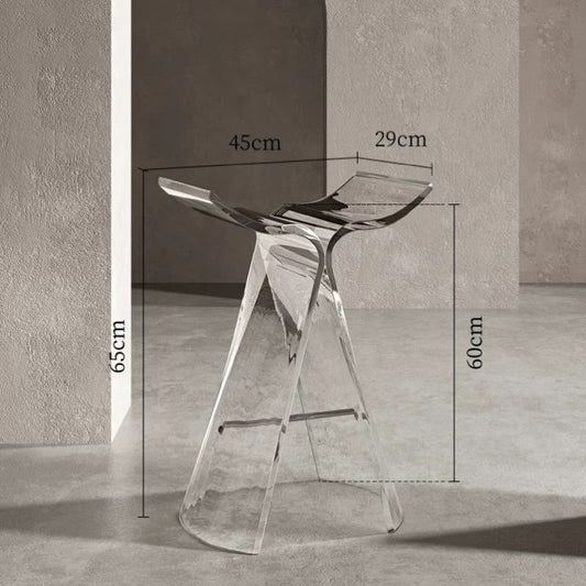 Hommie Clear Acrylic Saddle Seat Bar Stool HBST043 1
