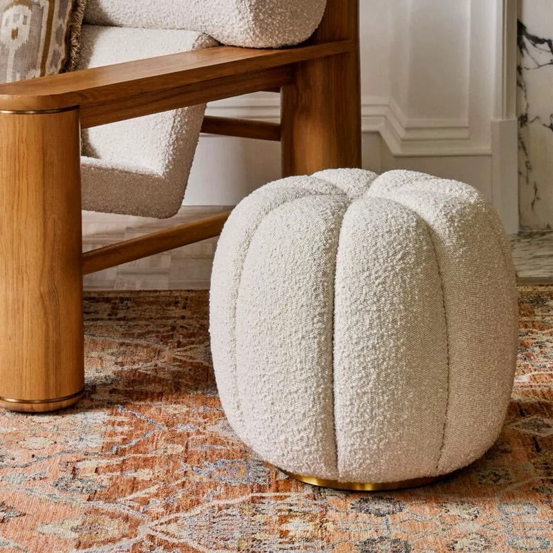 Hommie Boucle Pumpkin Stool HBST042 1