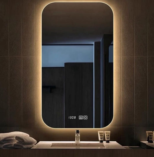 Hommie Rounded Rectangle Backlit LED Mirror HBMR041 1
