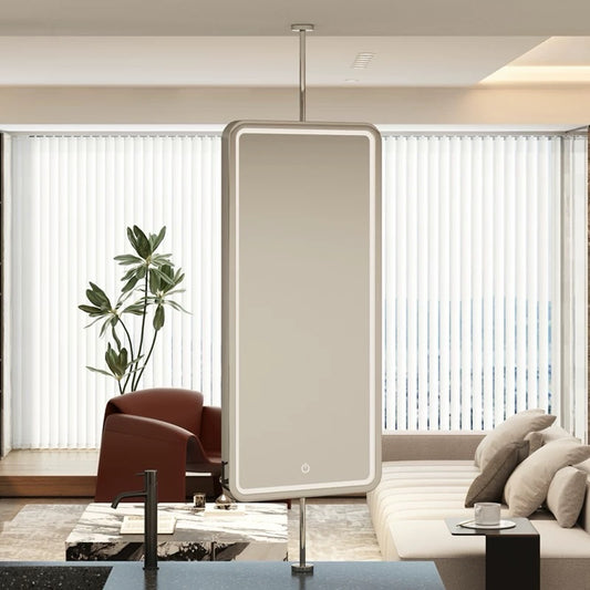 Hommie Ceiling Pole Rounded LED Mirror HBMR042 1