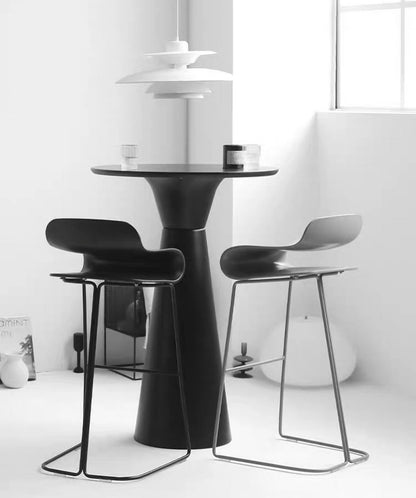 Hommie Curved Back Metal Frame High Stool HBST041 1