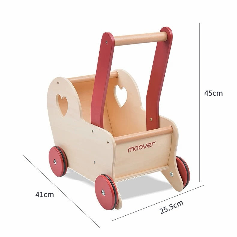 Hommie Light Blue Heart Window Wooden Walker Trolley HBKW019 5