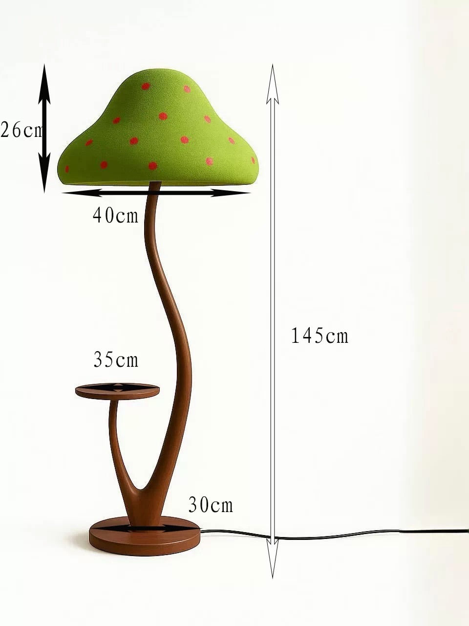 Hommie Green Mushroom Tree Trunk Floor Lamp HBLC050 4