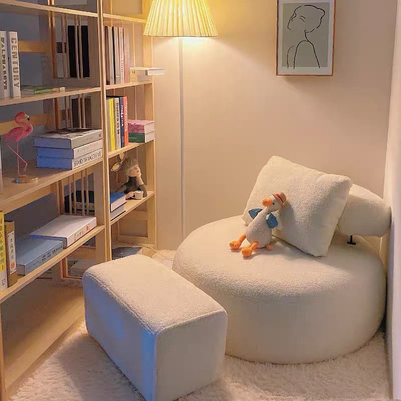 Hommie Lounge Armchair with Stool HBAC022