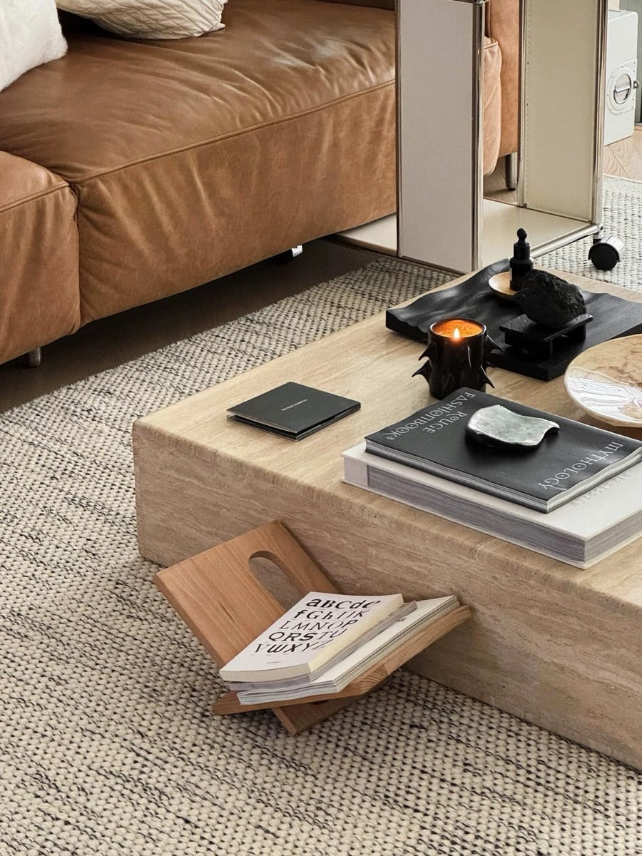 Hommie Travertine Square Coffee Table HBFT059 1