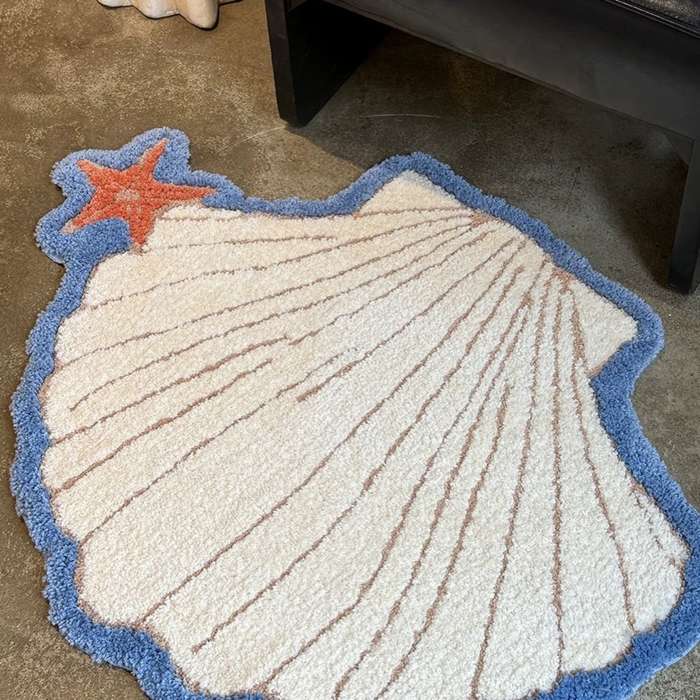 Hommie White Shell Starfish Carpet HBCR033 1