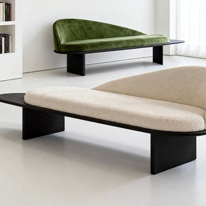Hommie Black Slab Base Cushion Sofa Bench HBBE030 1
