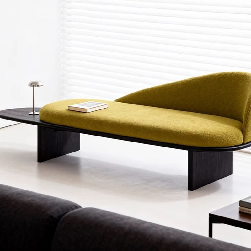 Hommie Black Slab Base Cushion Sofa Bench HBBE030 4