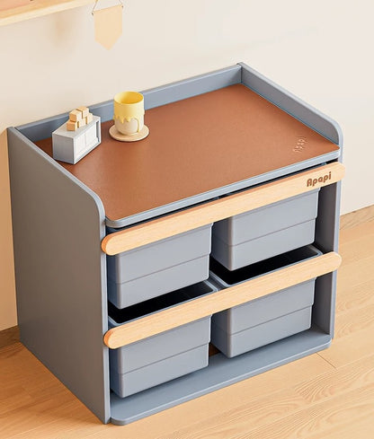 Hommie Sage Green Kids Toy Storage Shelf with Bins HBKW018 5