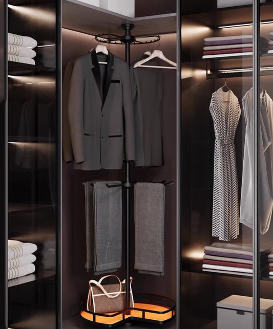 Hommie Rotating Corner Wardrobe Rack HBWR010 1