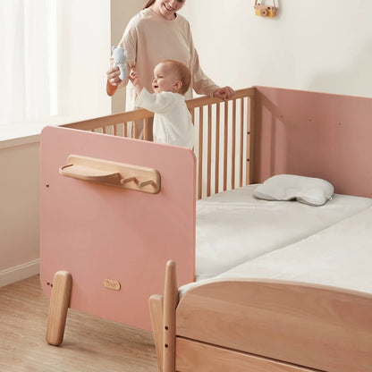 Hommie Pink Panel Wood Slat Convertible Kids Bed HBBD043 2