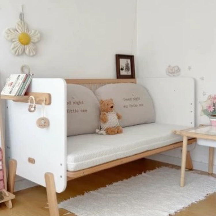 Hommie Pink Panel Wood Slat Convertible Kids Bed HBBD043 5