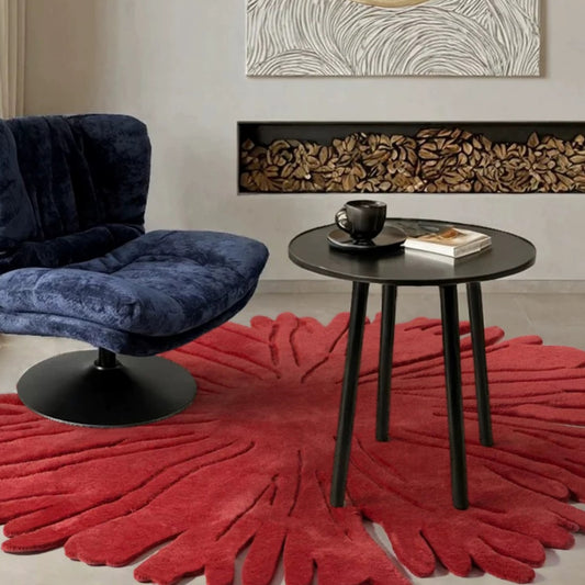 Hommie Red Petal Shaped Carpet HBCR030 1