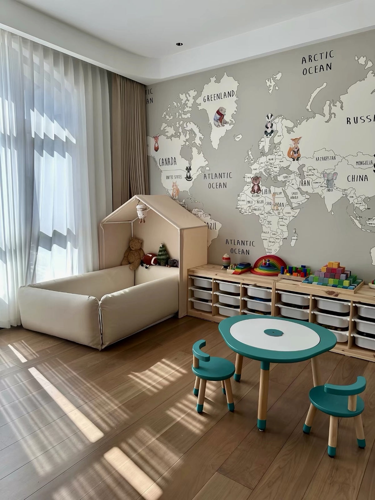 Hommie Cream House Headboard Kids Bed Set HBBD042 2