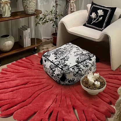 Hommie Red Petal Shaped Carpet HBCR030 3