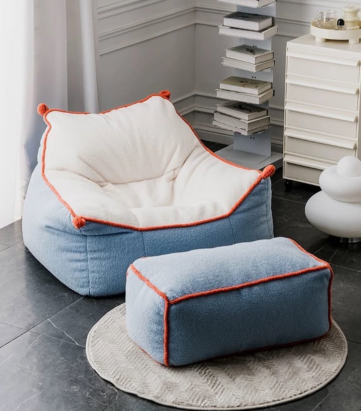 Hommie Super Comfy Lounge Armchair + Stool HBAC020