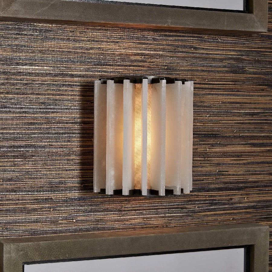 Hommie Vertical Fluted White Wall Light HBCL056 1