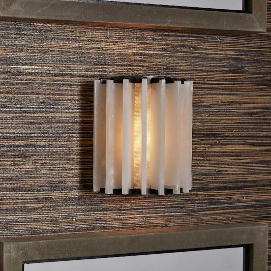 Hommie Vertical Fluted White Wall Light HBCL056 1
