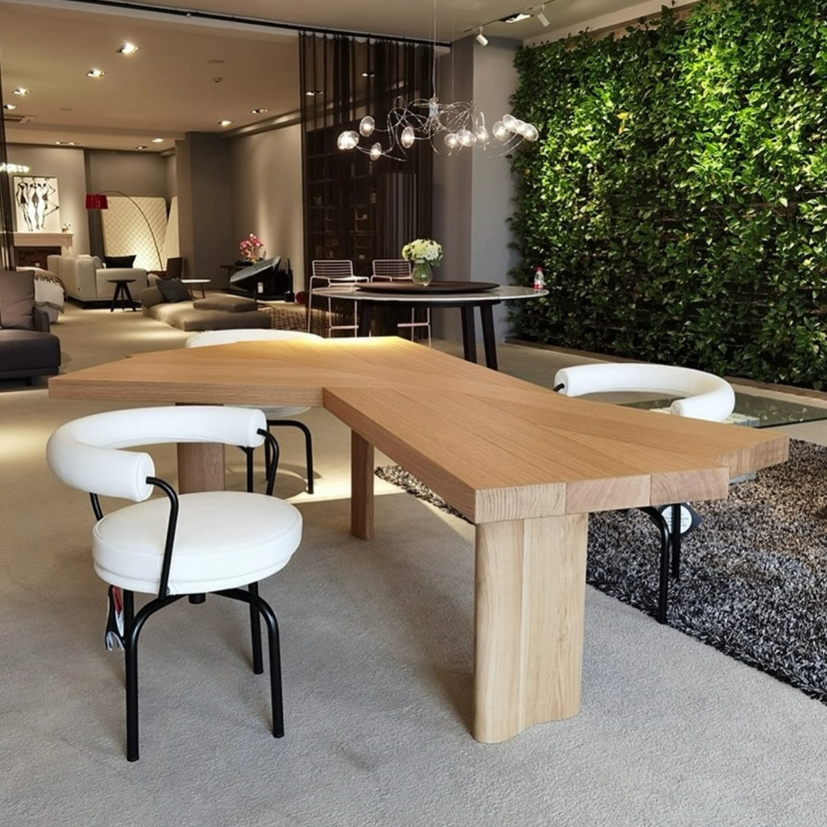 Hommie Zigzag Light Wood Working Table HBWD015 1