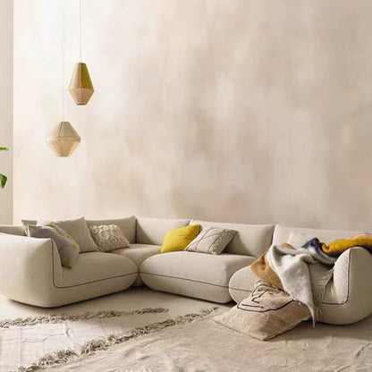 Hommie Rust Brown Low Modular Sofa HBSF080 3