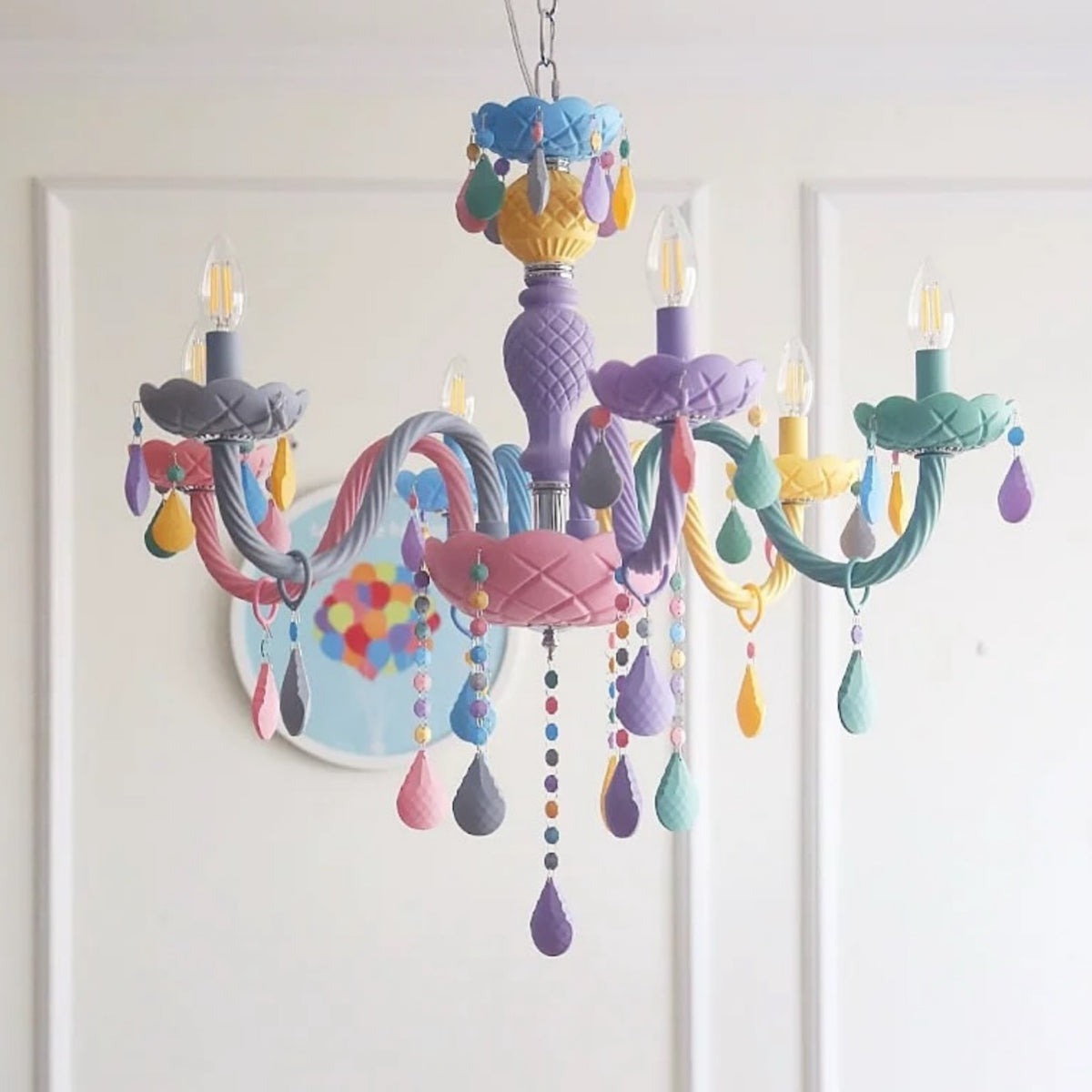 Hommie Colorful Candle Kids Room Chandelier HBCD032 1