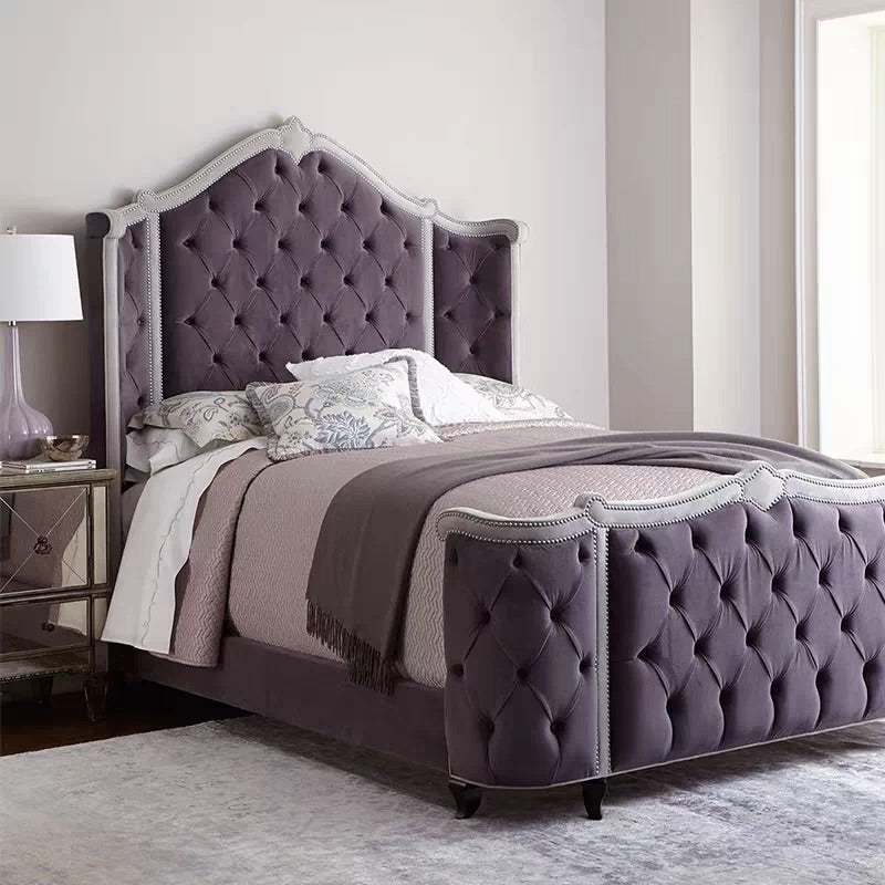 Hommie Purple Tufted Princess Bed HBBD040 1