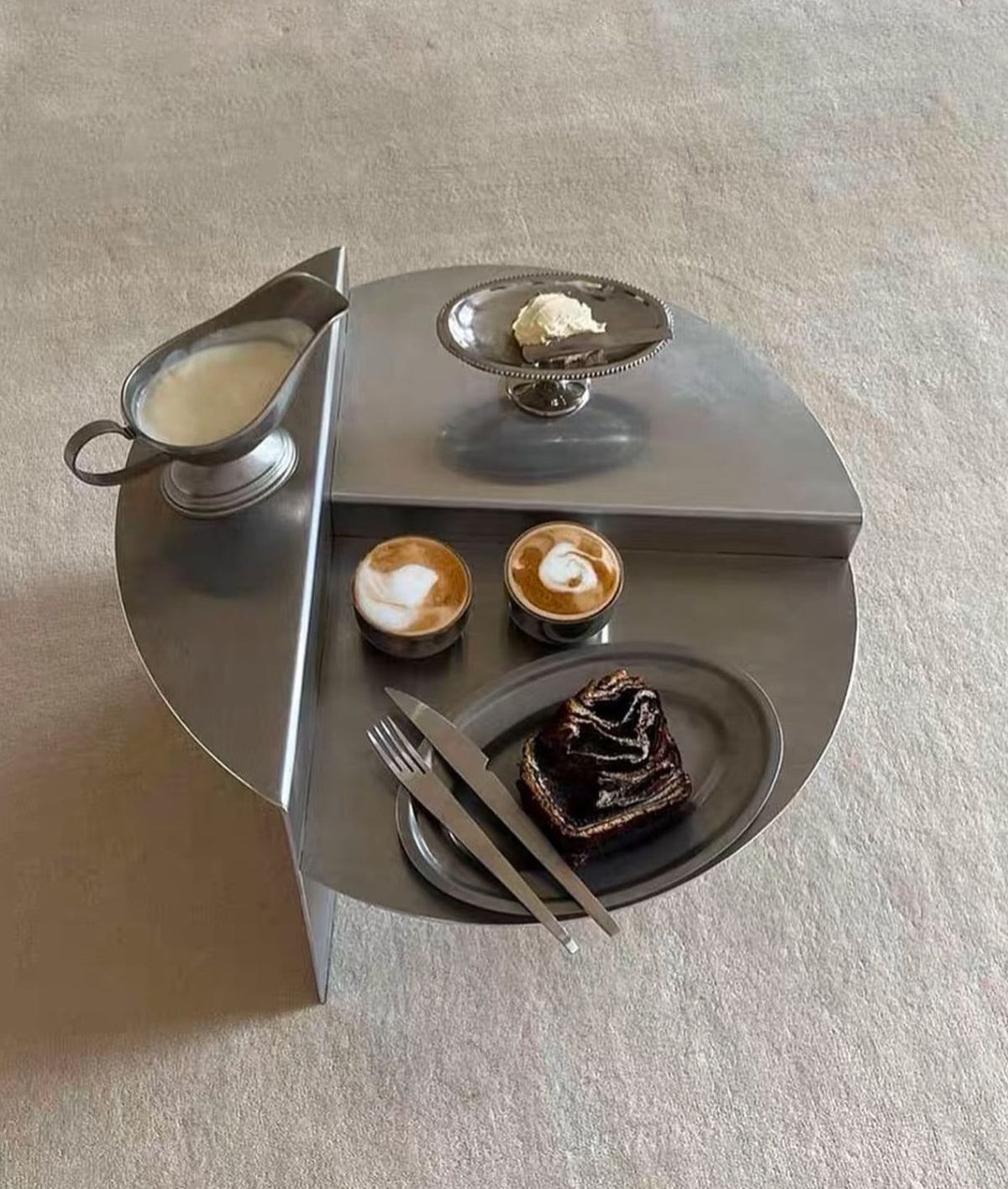 Hommie Stainless Split Disc Coffee Table HBFT053 1