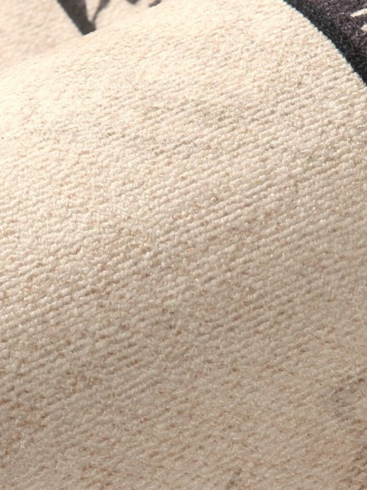 Hommie Black Cream Big Circle Carpet HBCR028 3