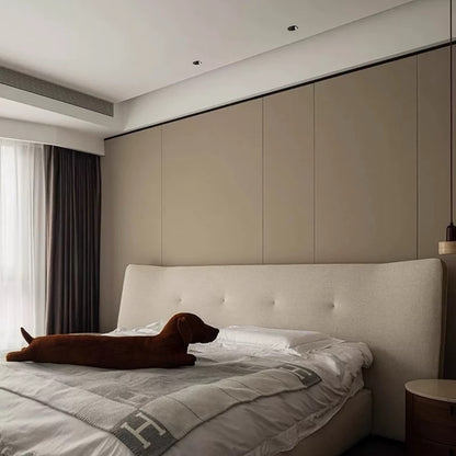 Hommie Cream Curved Tufted Headboard Italia Bed HBBD036 2