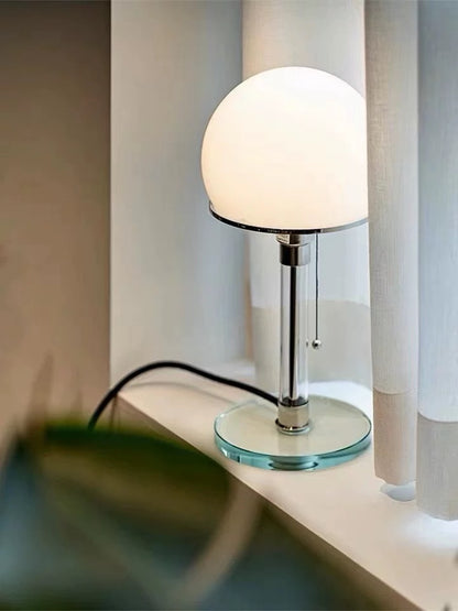 Hommie White Globe Glass Base Table Lamp HBCL054 2