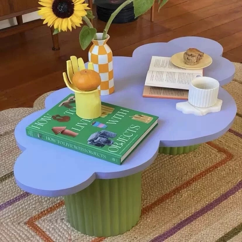 Hommie Cloud Shape Fluted Base Coffee Table HBFT052 1